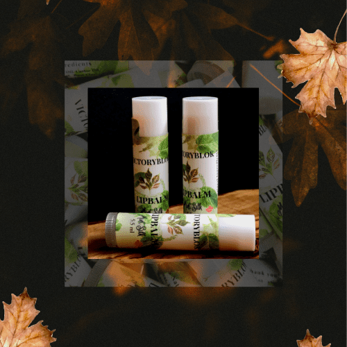 VICTORYBLOK Silk Mint Lip Balm tubes, formulated for a smooth,